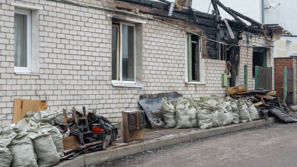 Professional Emergency Fire Cleanup technician working in Medina, OH
